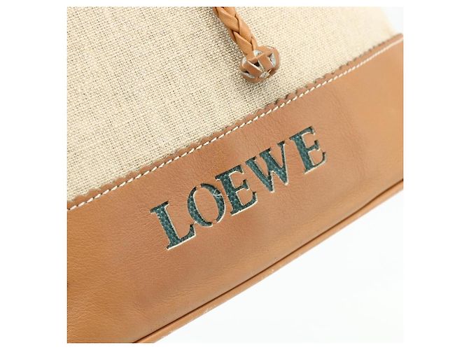 LOEWE Purse Shoulder Bag Canvas Beige Gold - vista 17