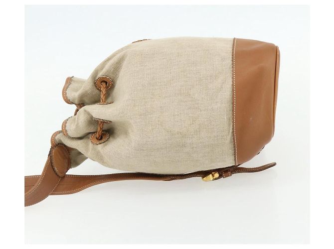 LOEWE Purse Shoulder Bag Canvas Beige Gold - vista 3
