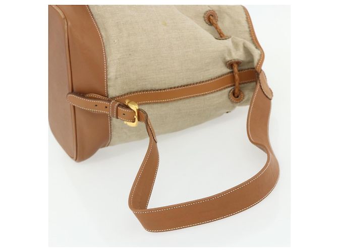 LOEWE Purse Shoulder Bag Canvas Beige Gold - vista 7