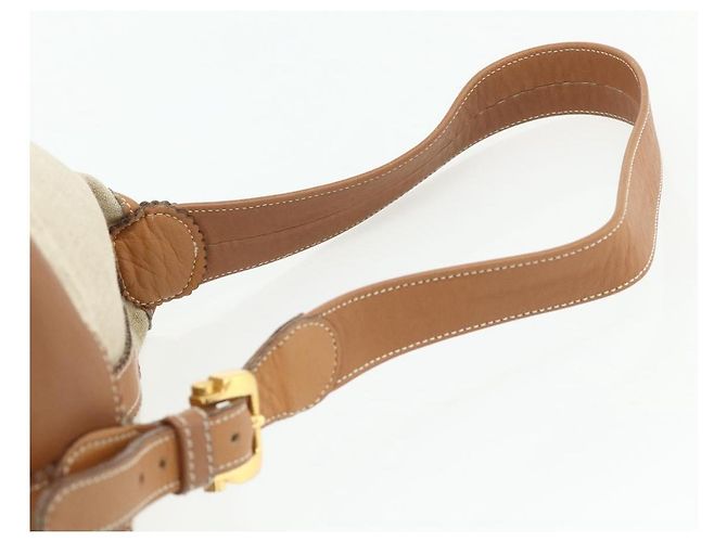 LOEWE Purse Shoulder Bag Canvas Beige Gold - vista 8