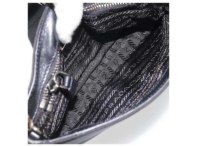 PRADA Chain Shoulder Bag Nylon Brown Silver - vista 18