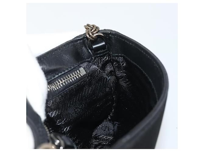 PRADA Chain Shoulder Bag Nylon Brown Silver - vista 19