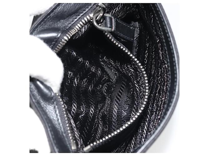 PRADA Chain Shoulder Bag Nylon Brown Silver - vista 22