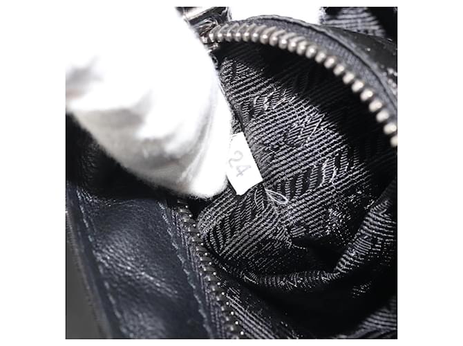 PRADA Chain Shoulder Bag Nylon Brown Silver - vista 23