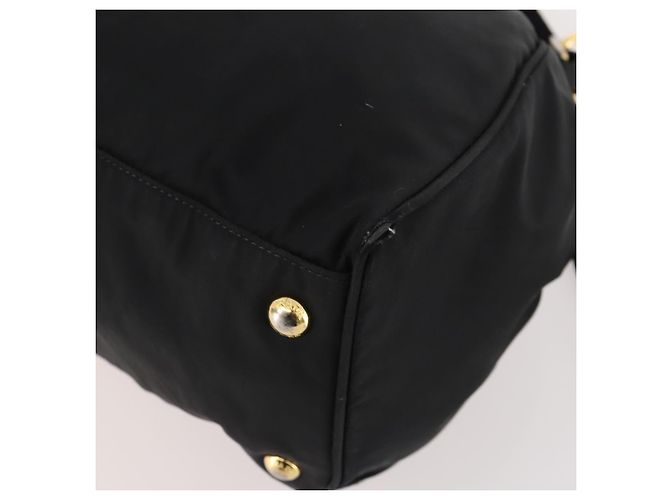 PRADA Hand Bag Nylon 2way Black Gold - vista 16
