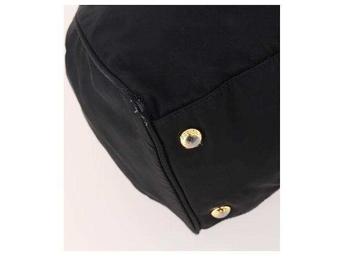 PRADA Hand Bag Nylon 2way Black Gold - vista 17