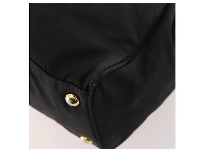 PRADA Hand Bag Nylon 2way Black Gold - vista 18
