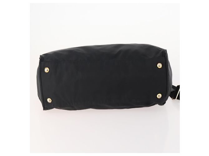 PRADA Hand Bag Nylon 2way Black Gold - vista 5