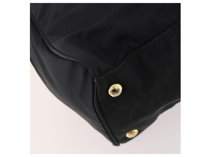 PRADA Hand Bag Nylon 2way Black Gold - vista 9
