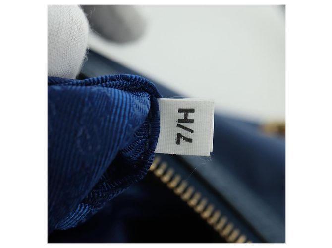 PRADA Shoulder Bag Nylon Leather Blue Gold - vista 12