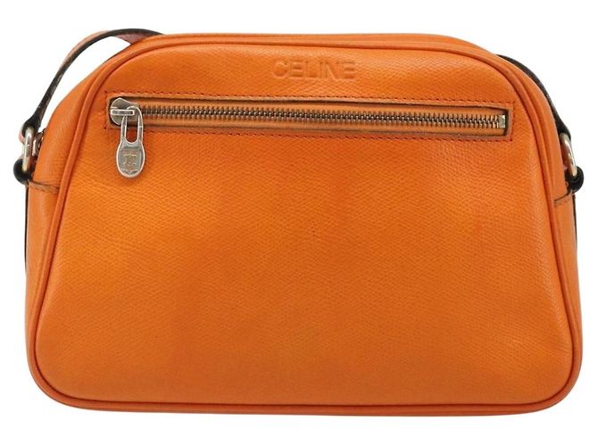 Céline CELINE Shoulder Bag Leather Orange Gold - vista 2