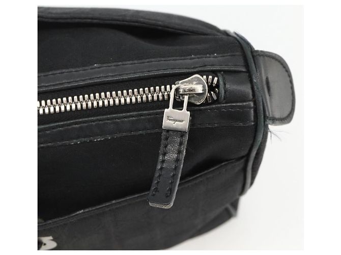 Salvatore Ferragamo Shoulder Bag Canvas Black Silver - vista 14