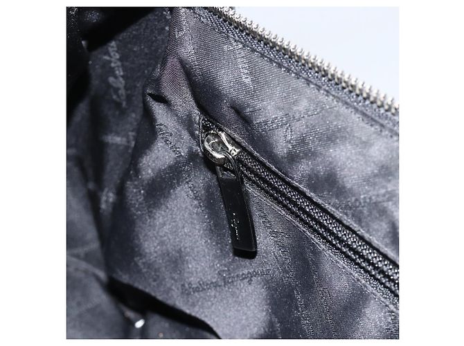 Salvatore Ferragamo Shoulder Bag Canvas Black Silver - vista 19
