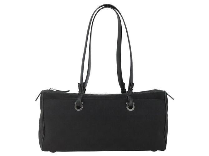 Salvatore Ferragamo Shoulder Bag Canvas Black Silver - vista 2