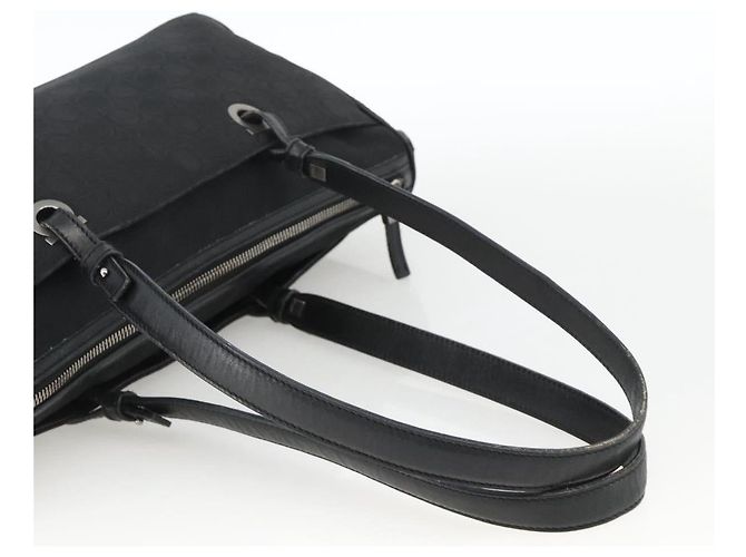 Salvatore Ferragamo Shoulder Bag Canvas Black Silver - vista 7