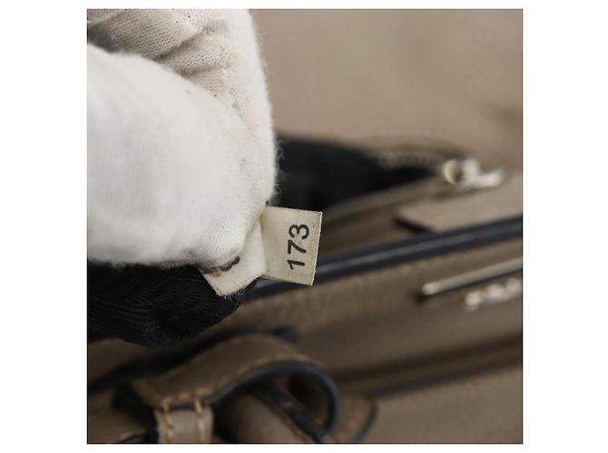 Sac Tote PRADA en cuir gris argenté - Ansicht 12