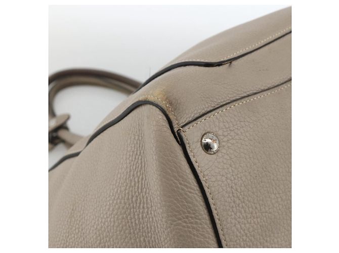 Sac Tote PRADA en cuir gris argenté - Ansicht 15