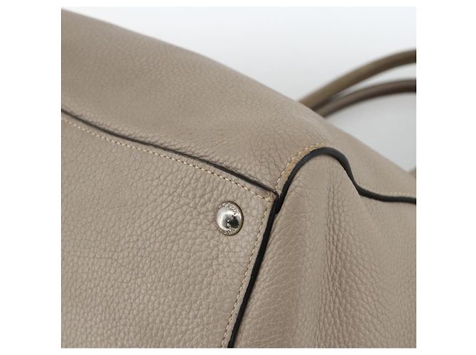 Sac Tote PRADA en cuir gris argenté - Ansicht 16