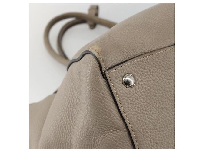 Sac Tote PRADA en cuir gris argenté - Ansicht 17