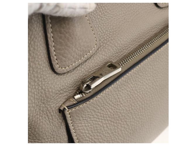 Sac Tote PRADA en cuir gris argenté - Ansicht 19