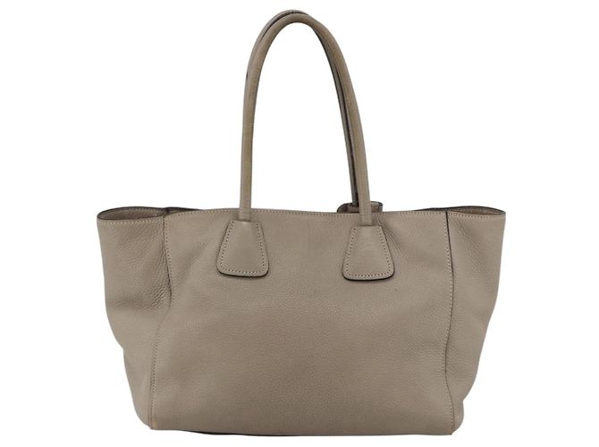 Sac Tote PRADA en cuir gris argenté - Ansicht 2