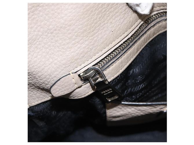 Sac Tote PRADA en cuir gris argenté - Ansicht 24