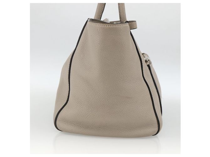 Sac Tote PRADA en cuir gris argenté - Ansicht 3