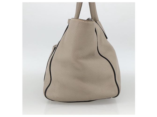 Sac Tote PRADA en cuir gris argenté - Ansicht 4