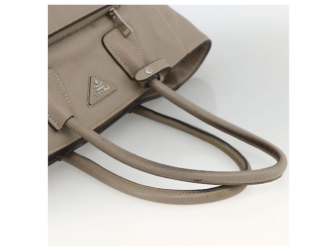 Sac Tote PRADA en cuir gris argenté - Ansicht 7