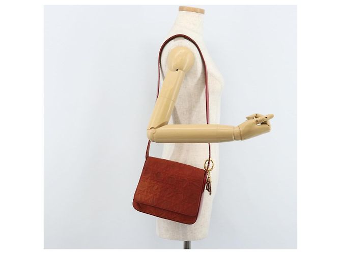 Christian Dior Canage Shoulder Bag Nylon Red Gold - vista 25