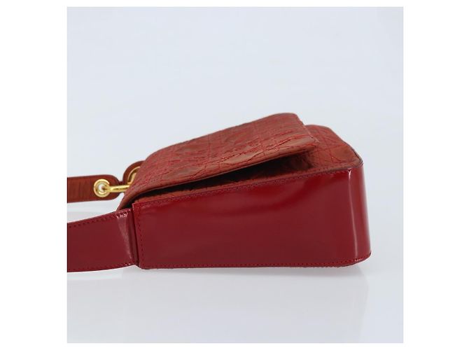 Christian Dior Canage Shoulder Bag Nylon Red Gold - vista 4
