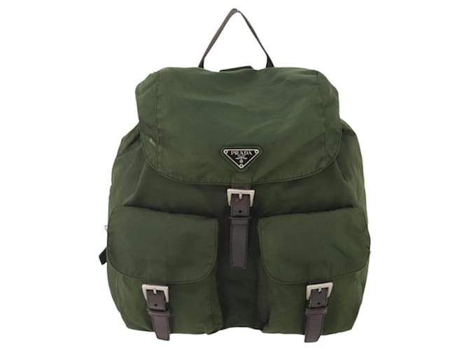 PRADA Backpack Nylon Khaki Silver - vista 13