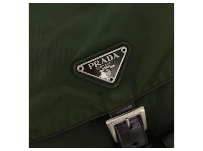 PRADA Backpack Nylon Khaki Silver - vista 20