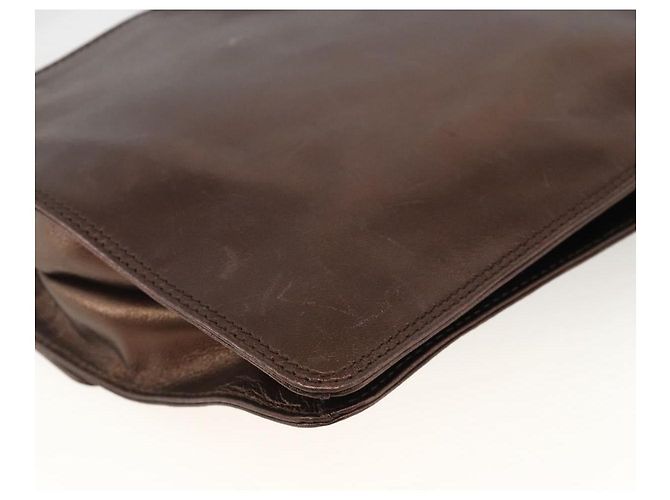 CHANEL Shoulder Bag Leather Brown CC - vista 16