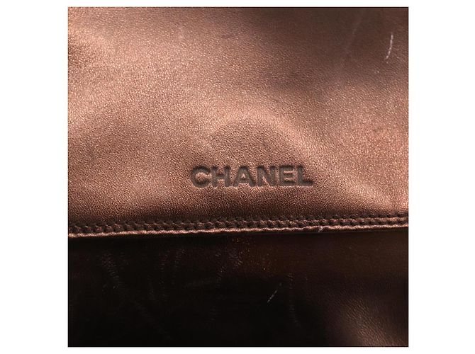 CHANEL Shoulder Bag Leather Brown CC - vista 17