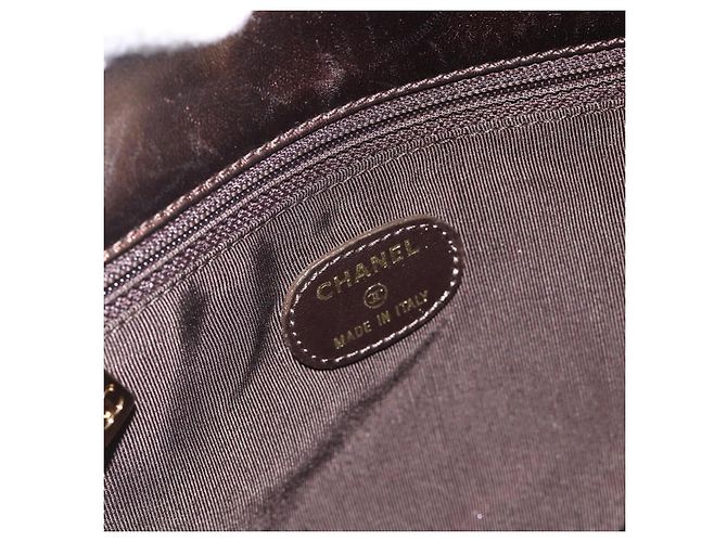 CHANEL Shoulder Bag Leather Brown CC - vista 18