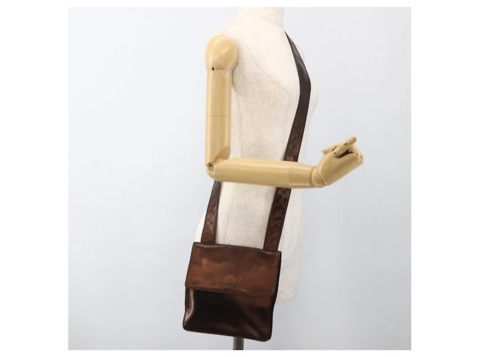 CHANEL Shoulder Bag Leather Brown CC - vista 24