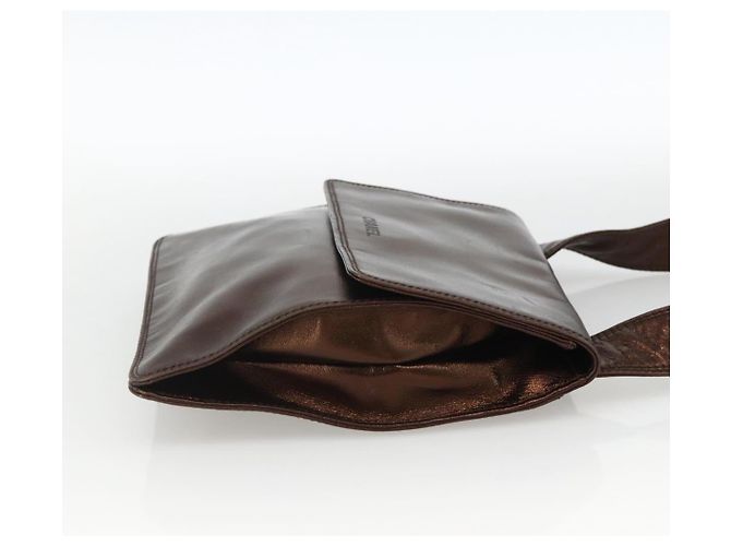 CHANEL Shoulder Bag Leather Brown CC - vista 4