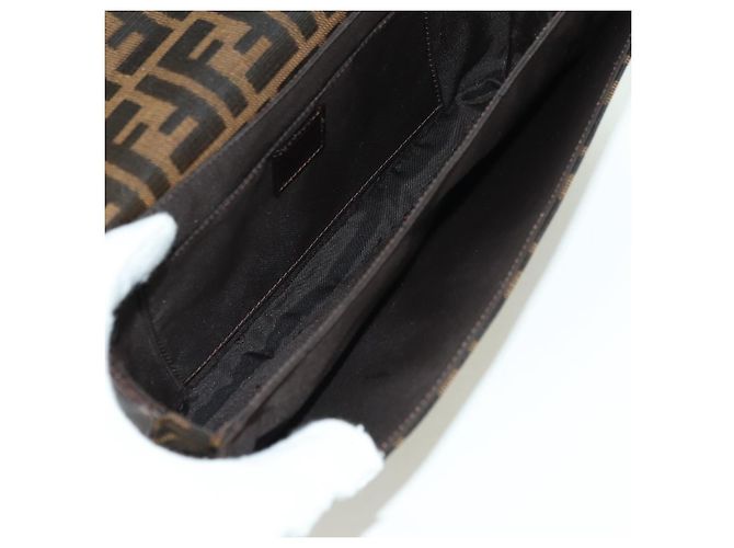 FENDI Zucca Canvas Shoulder Bag Black Brown gold - vista 11