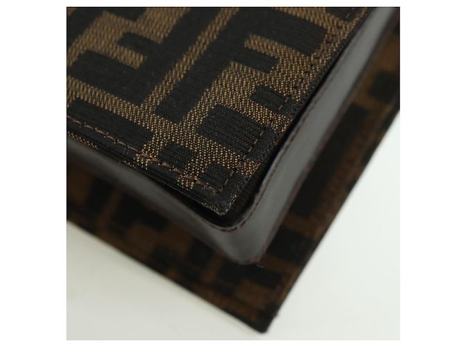 FENDI Zucca Canvas Shoulder Bag Black Brown gold - vista 16