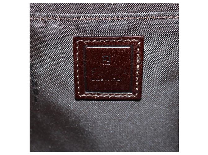 FENDI Zucca Canvas Shoulder Bag Black Brown gold - vista 19