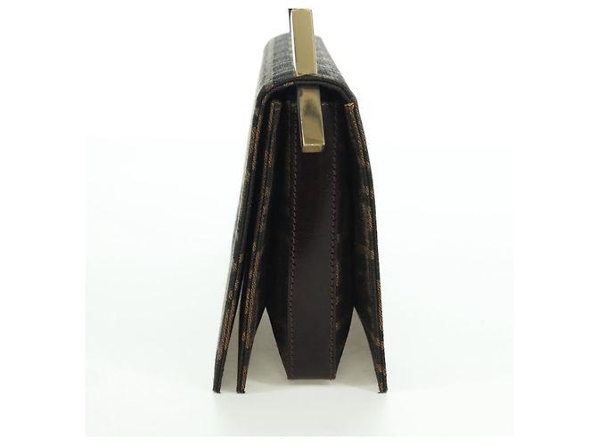 FENDI Zucca Canvas Shoulder Bag Black Brown gold - vista 3