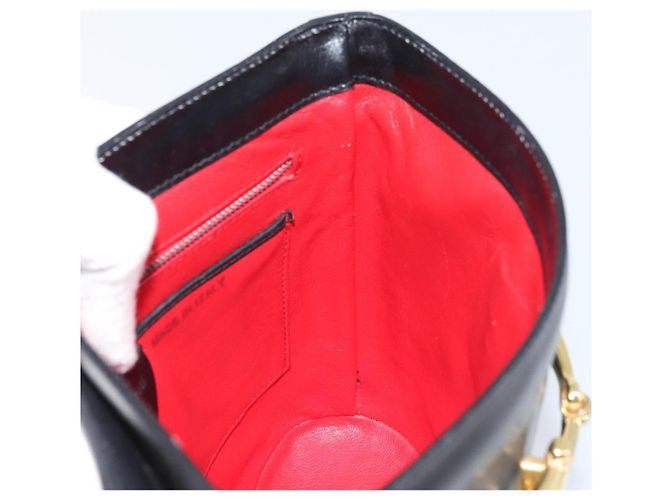 Céline CELINE Horsebit Shoulder Bag Leather Black Gold - vista 19
