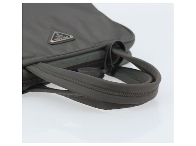 PRADA Hand Bag Nylon Gray Silver - vista 7