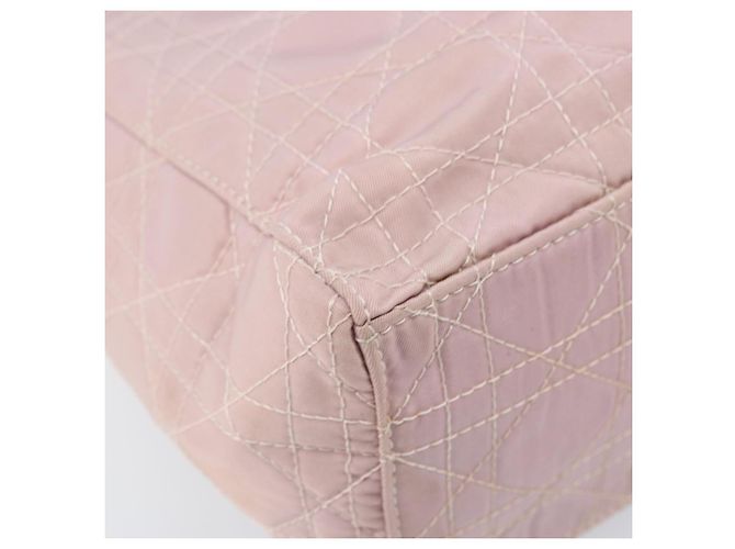 Christian Dior Canage Hand Bag Nylon 2way Pink Silver - vista 13
