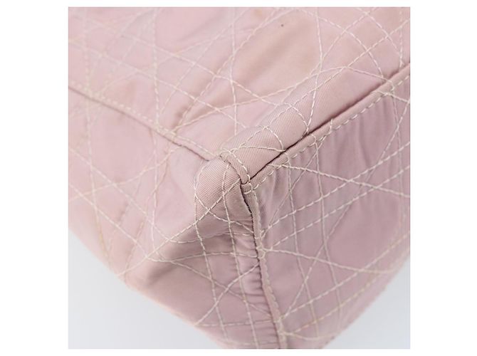 Christian Dior Canage Hand Bag Nylon 2way Pink Silver - vista 15