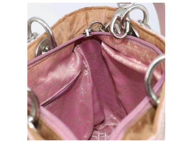 Christian Dior Canage Hand Bag Nylon 2way Pink Silver - vista 21