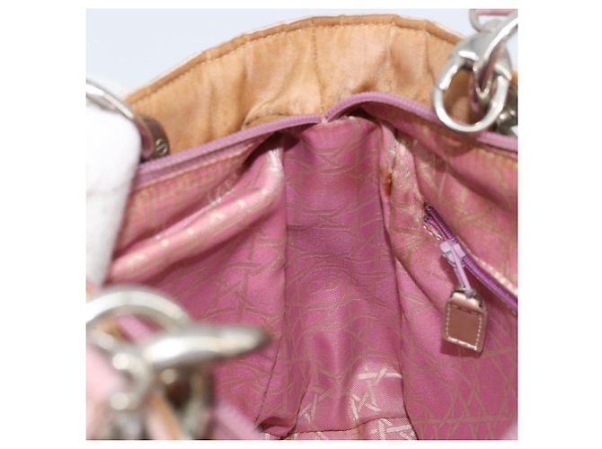 Christian Dior Canage Hand Bag Nylon 2way Pink Silver - vista 22