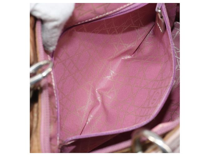 Christian Dior Canage Hand Bag Nylon 2way Pink Silver - vista 24