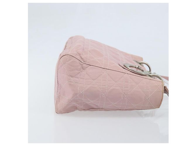 Christian Dior Canage Hand Bag Nylon 2way Pink Silver - vista 4